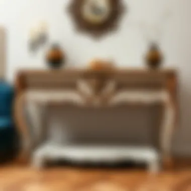 Chic vintage-style console table with intricate details