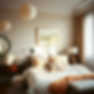 Chic bedroom adorned with soothing hues