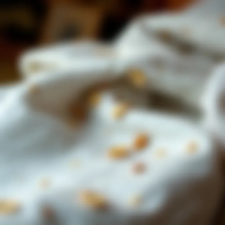 Different types of fabric with adhesive residue