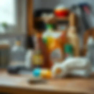 Various household items for adhesive removal