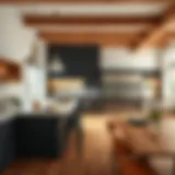 Modern American kitchen design with open space