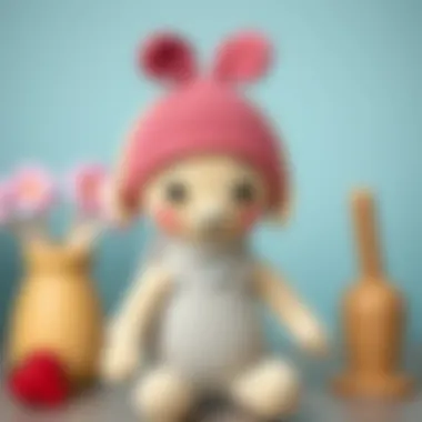 A completed amigurumi doll showcasing intricate details