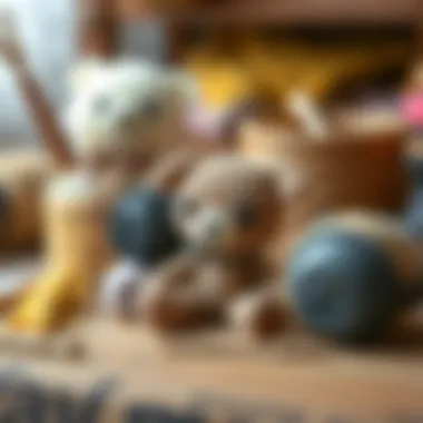 Materials used for amigurumi projects