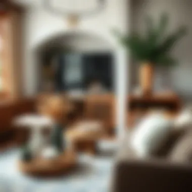 Artistic arrangement of natural objects in home design