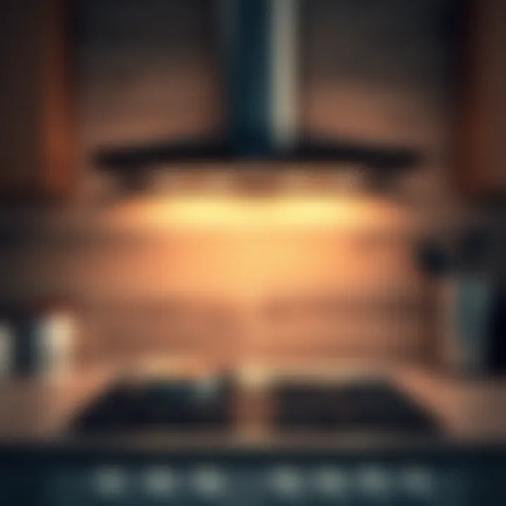 Distance measurement between the extractor hood and the cooktop