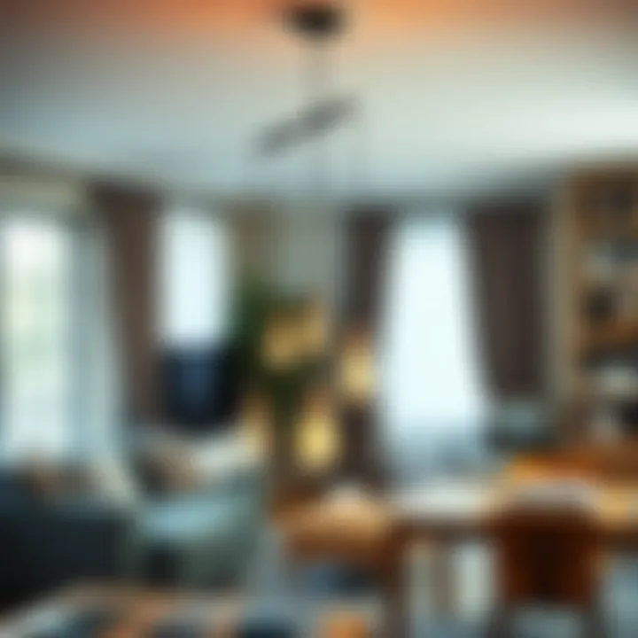 A creative assembly of chandelier suspension hardware in a home