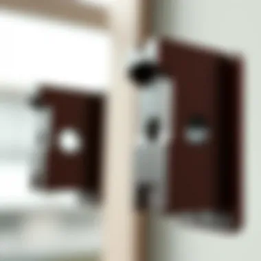 A detailed view of material features for suspension brackets