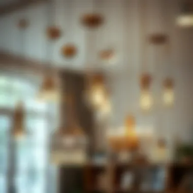 Different types of suspension brackets for chandeliers displayed