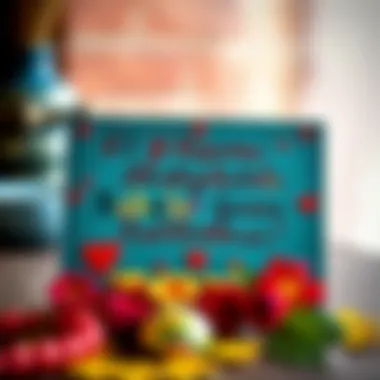 colorful handmade card expressing love and gratitude