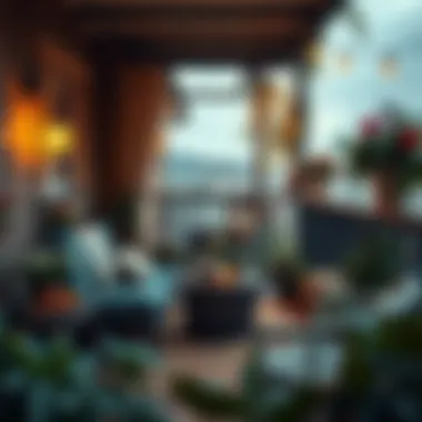 Cozy balcony setting perfect for relaxation