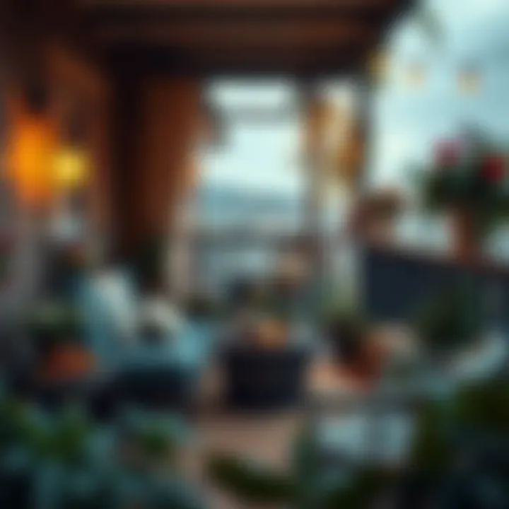 Cozy balcony setting perfect for relaxation