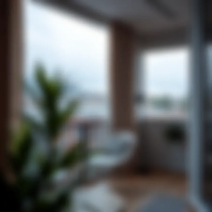 Minimalist curtain design for contemporary balcony decor