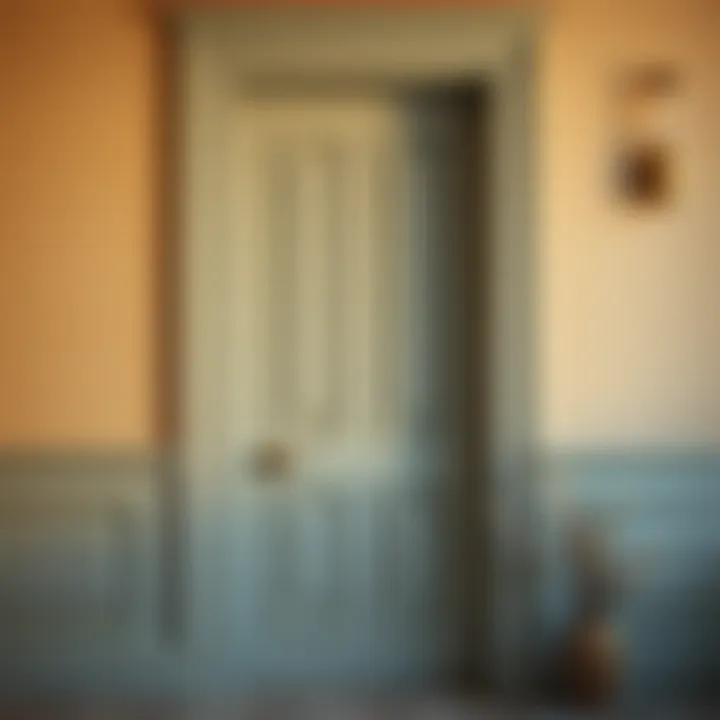 Elegant panel door with a fresh coat of paint