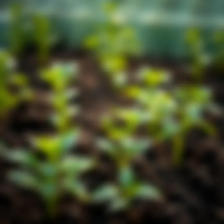 Healthy plants thriving in rich, fertile soil