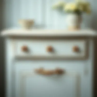 Beautifully Painted Furniture with Distressed Finish A beautifully painted furniture piece using white distressed paint