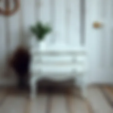 Elegant White Distressed Finish Elegant white distressed paint effect on a wooden surface