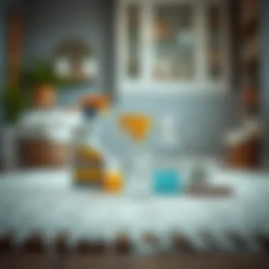 Cleaning supplies for white rug maintenance