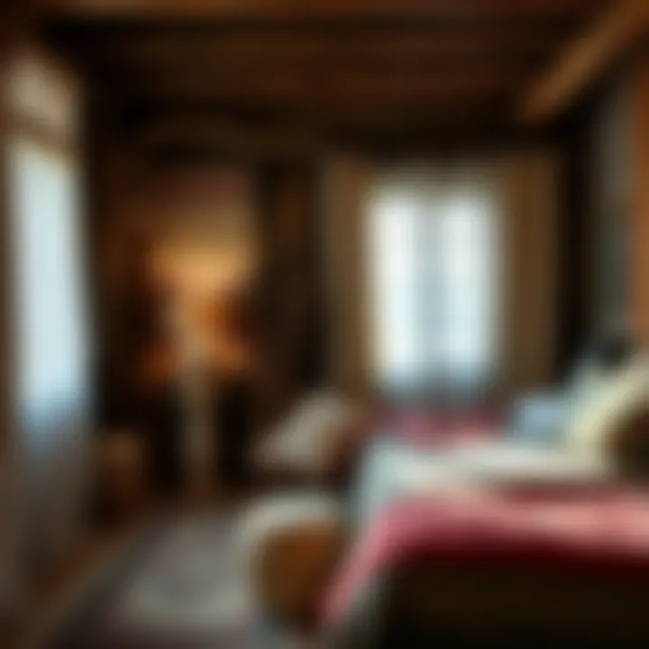 Bohemian bedroom featuring layered textiles and natural elements