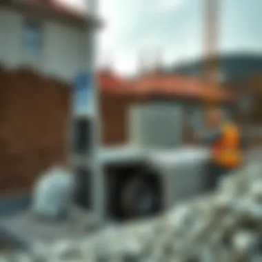 Construction site with C30 concrete being utilized in a foundation