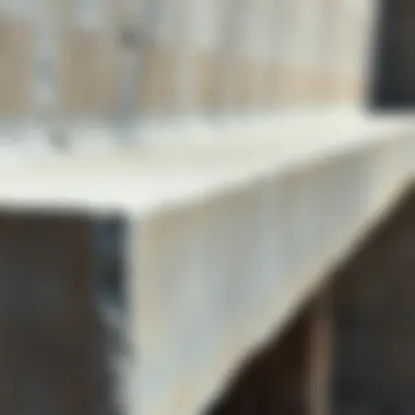 Close-up view of high-strength concrete showcasing texture and quality