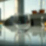 Shiny glass surface reflecting light