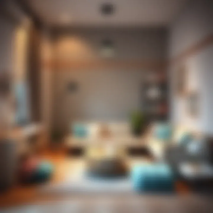 Innovative furniture arrangement for a multifunctional kids' space