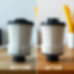 Clean aspirator filter before and after comparison