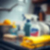 Cleaning supplies for dishwasher maintenance