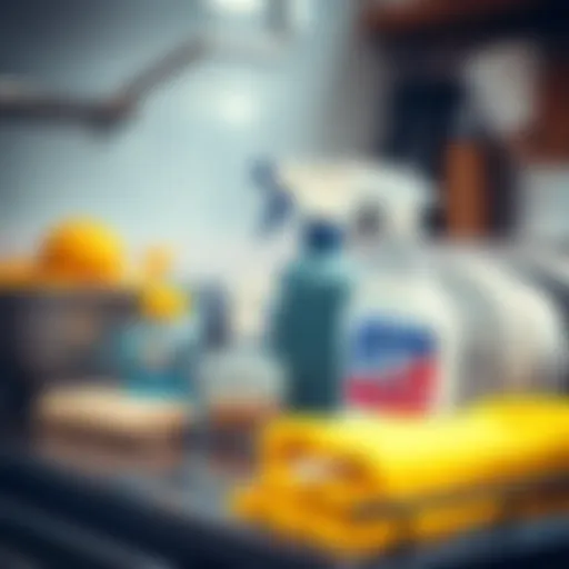 Cleaning supplies for dishwasher maintenance