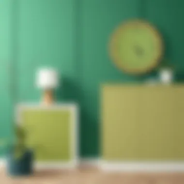 Complementary Color Palettes with Khaki Green Mood board showcasing complementary colors with khaki green