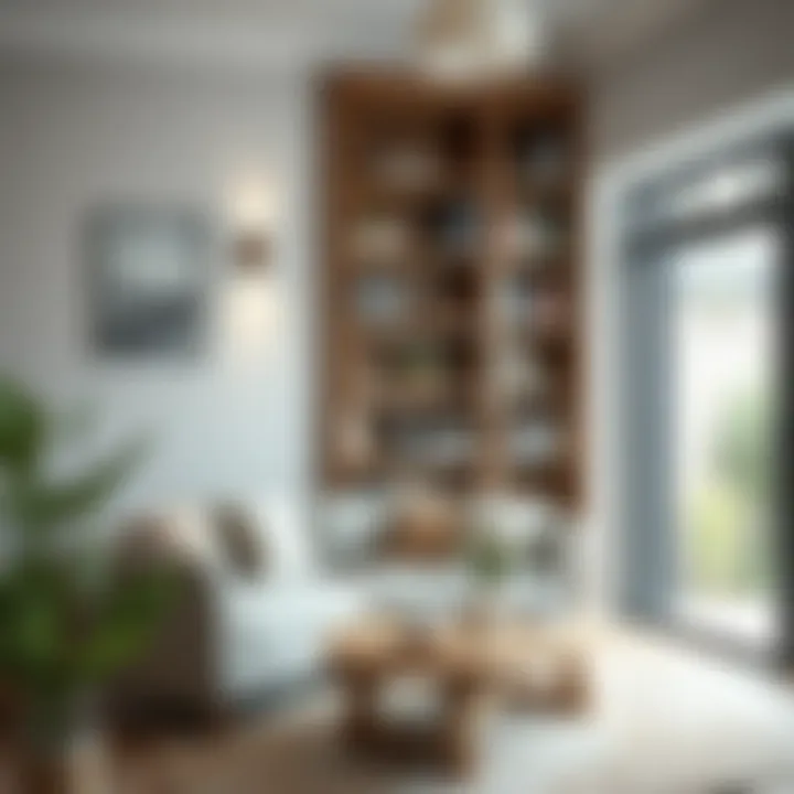 Modern twist on traditional country bookshelf design