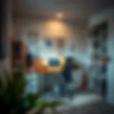 A well-organized study room with a desk, bookshelves, and motivational posters