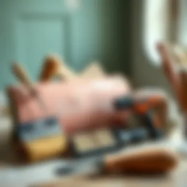 DIY wall painting tools and preparation