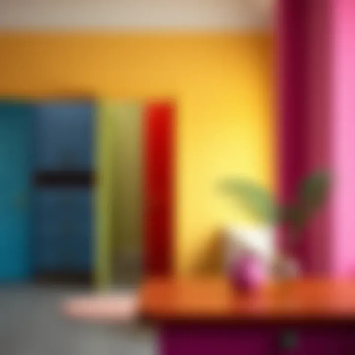 Vibrant Color Inspiration A vibrant color palette for choosing paint for cabinet doors.