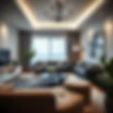 Elegant black and white living room decor