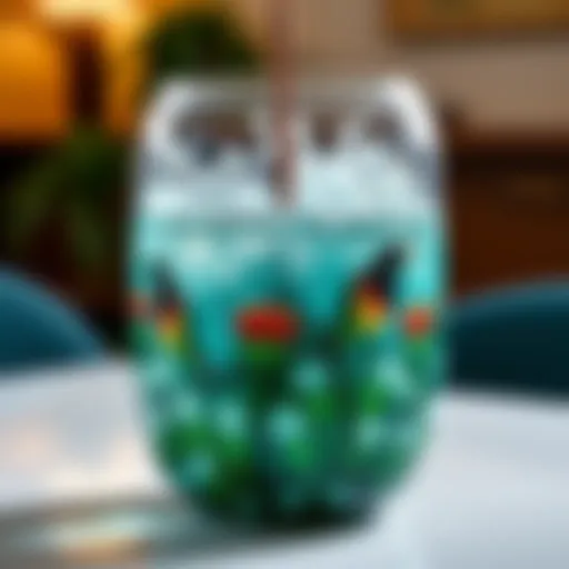 Elegant epoxy resin artwork