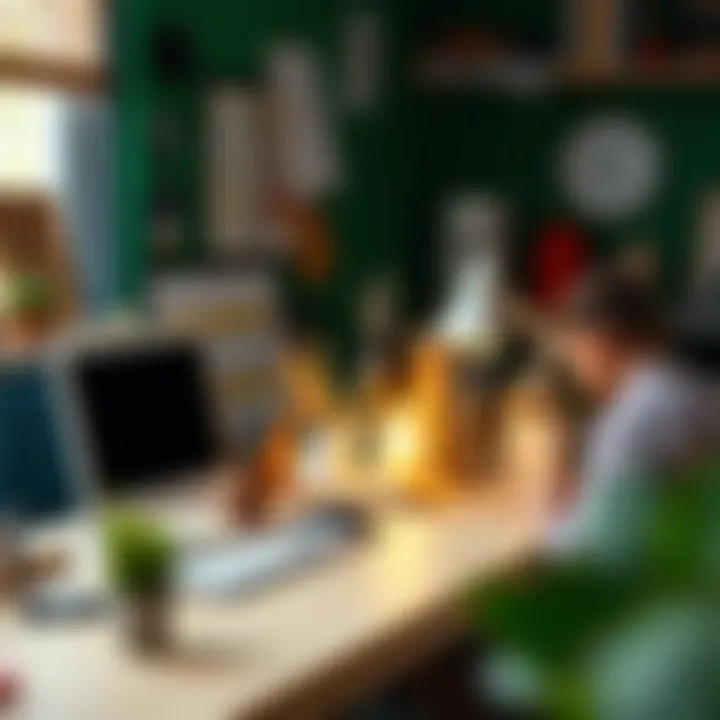 A beautifully arranged DIY workspace