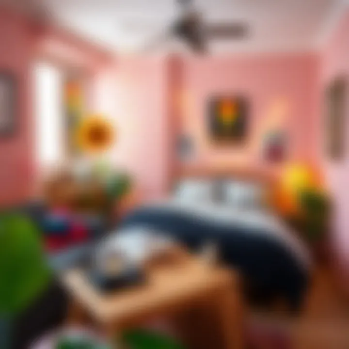 Vibrant bedroom with creative decor ideas