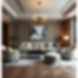 Elegant living room with textile decor