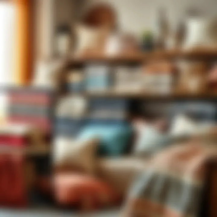 Various textile products displayed attractively