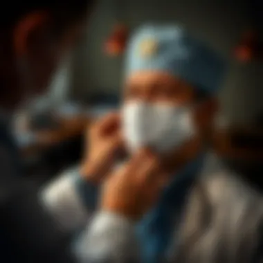 Final touches being added to a doctor costume