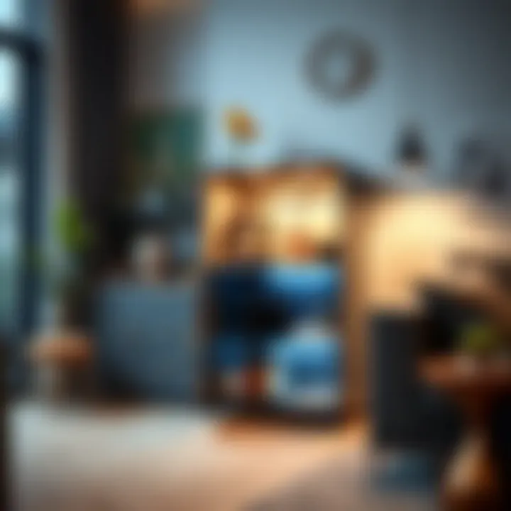 Compact mini bar unit showcasing modern aesthetics