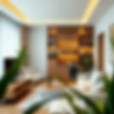 Creative mini bar design integrated into living space