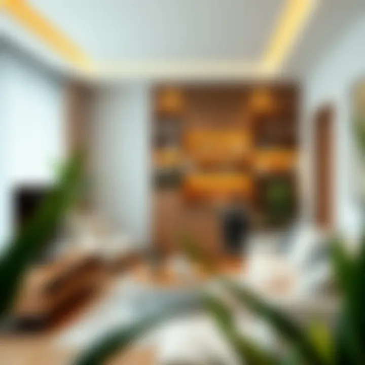 Creative mini bar design integrated into living space