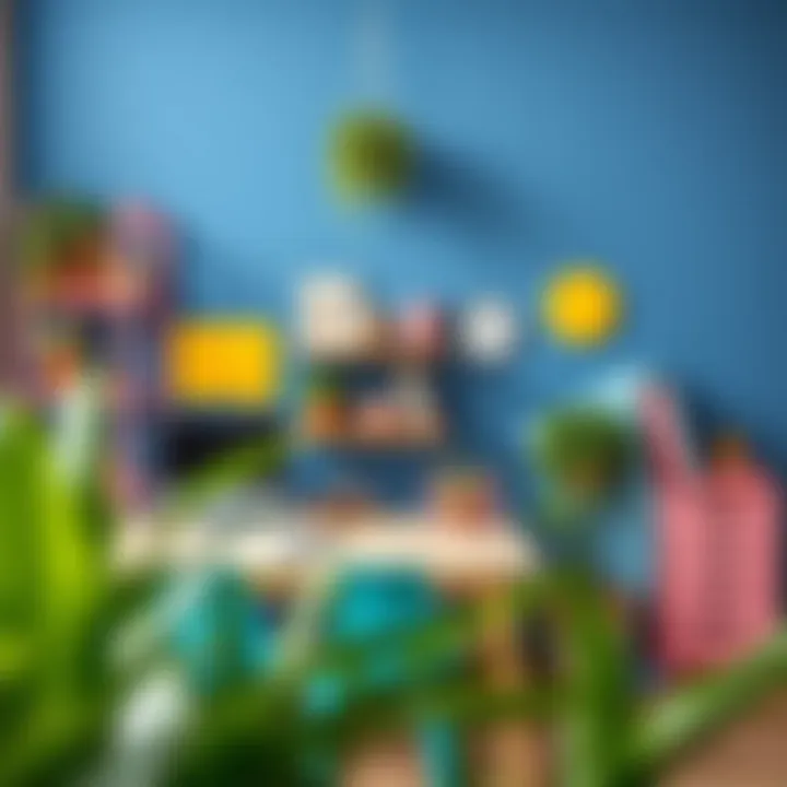 A vibrant workspace showcasing dynamic color combinations