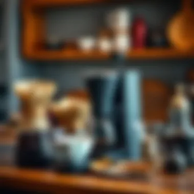 Elegant coffee brewing setup showcasing modern equipment