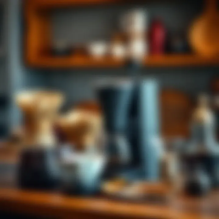 Elegant coffee brewing setup showcasing modern equipment