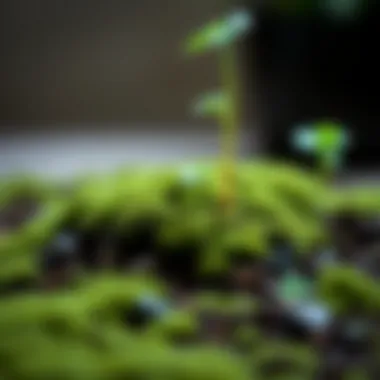 Peat moss enhancing soil acidity for specific plants