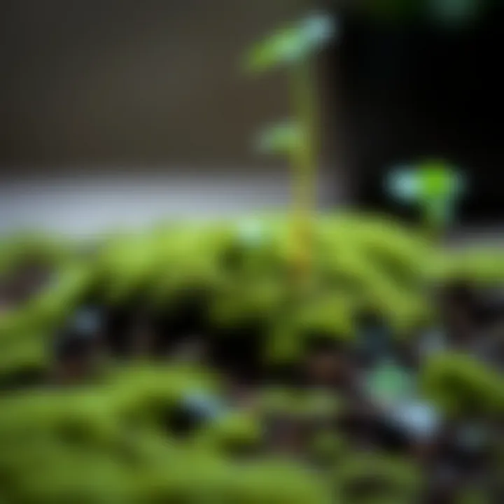 Peat moss enhancing soil acidity for specific plants