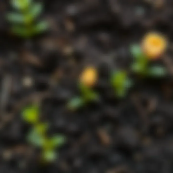 Rich, loamy soil ideal for flower growth